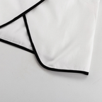 Contrast Trim Vest  Wide Leg Pants Set