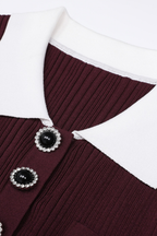 Gem Elegance Polo Knit Mermaid Maxi Dress