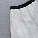 Elise White Sequin Tweed Skirt