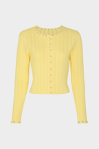 Rosette Pearl Knit Flower Cuffs  Top