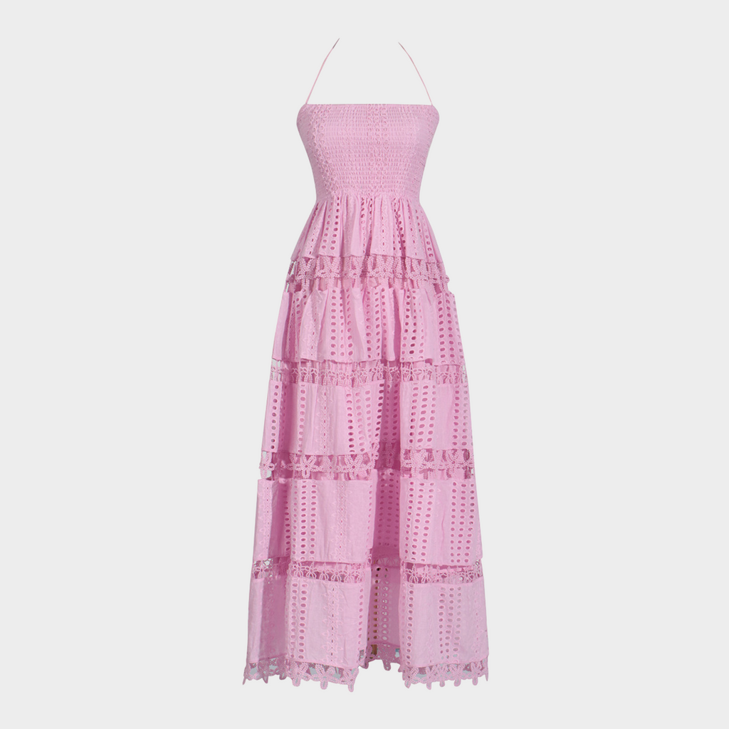 Hollow Breeze Backless Maxi Dress