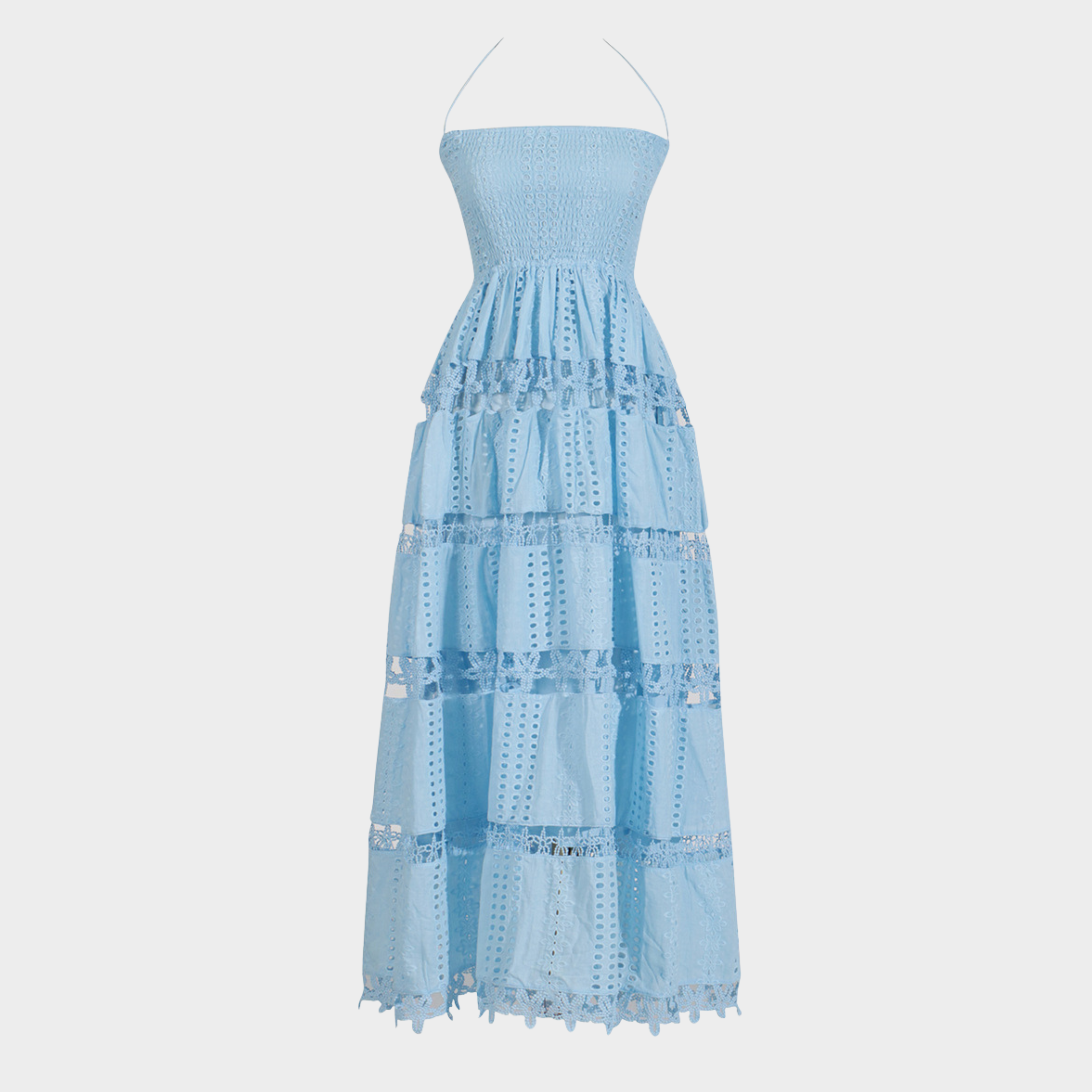 Hollow Breeze Backless Maxi Dress