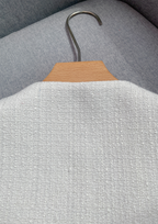 Luna White Tweed Short Sleeve Top