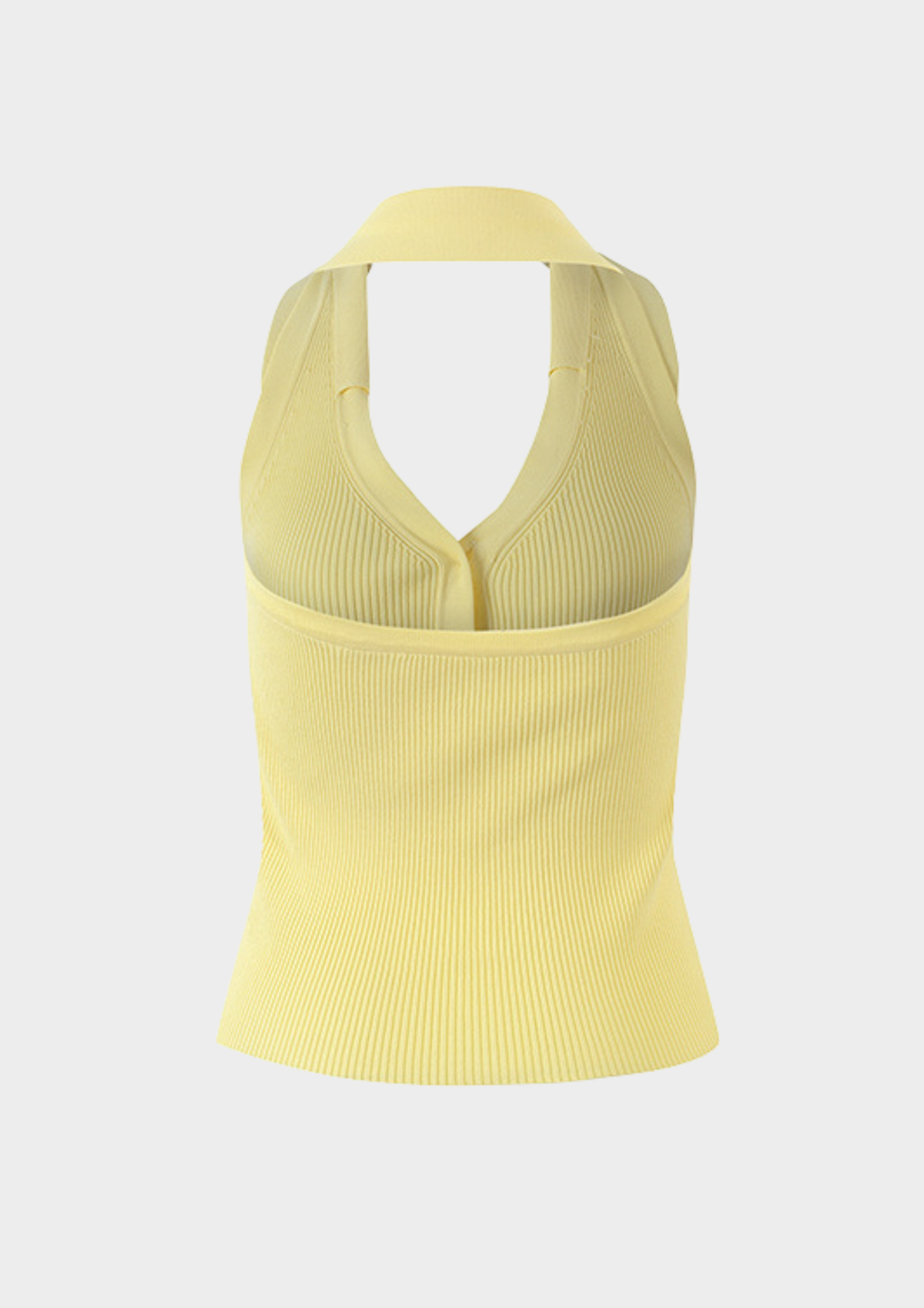 Lemon Halter Ice Knit Top