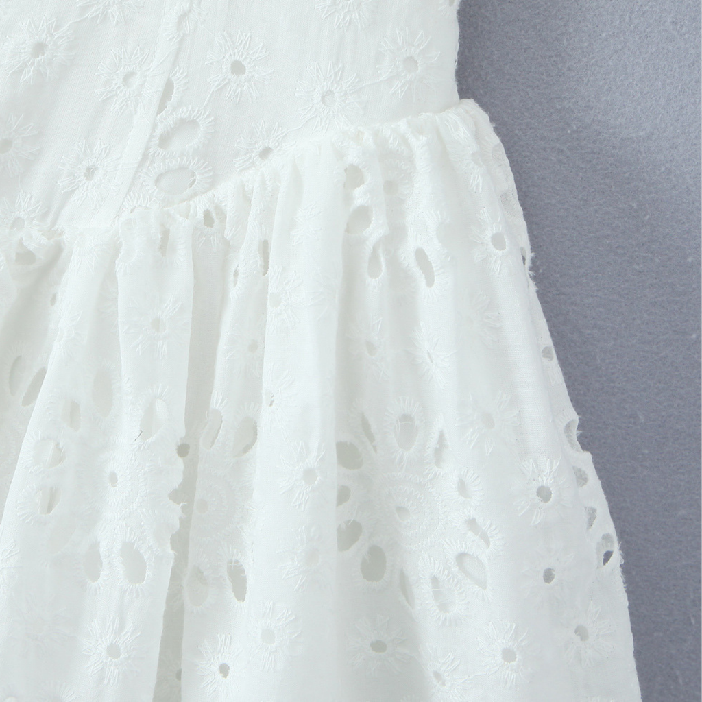 Embroidered Lace Halter Mini Dress