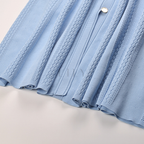 Sky Blue  Elegance Textured Knit Maxi Dress