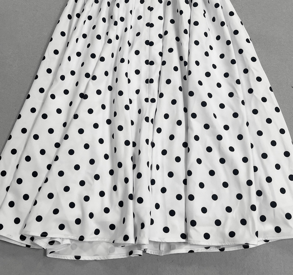 Monroe Polka Flared  Midi Dress