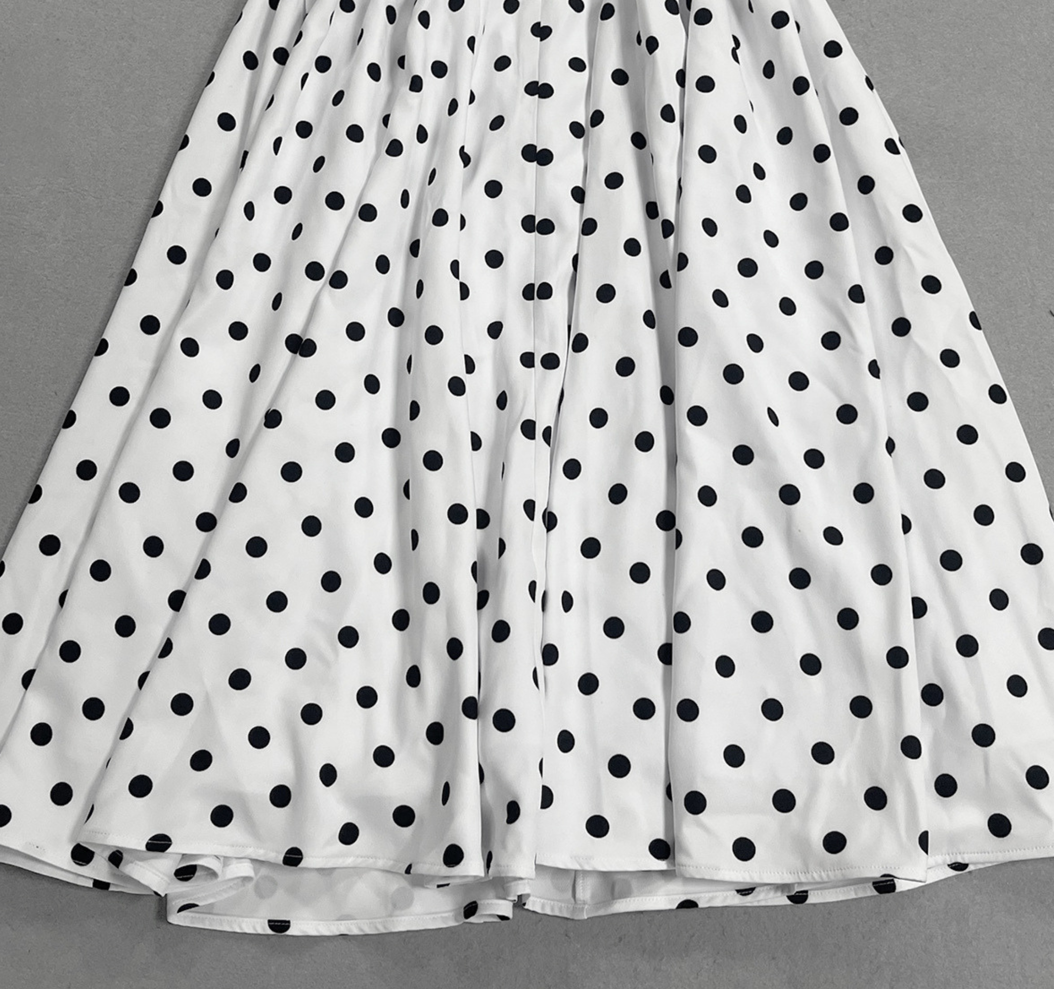 Monroe Polka Flared  Midi Dress