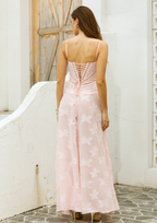 Bloom Floral Lace Back Maxi Dress