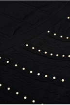 Elegant Pearl V Neck Maxi Dress
