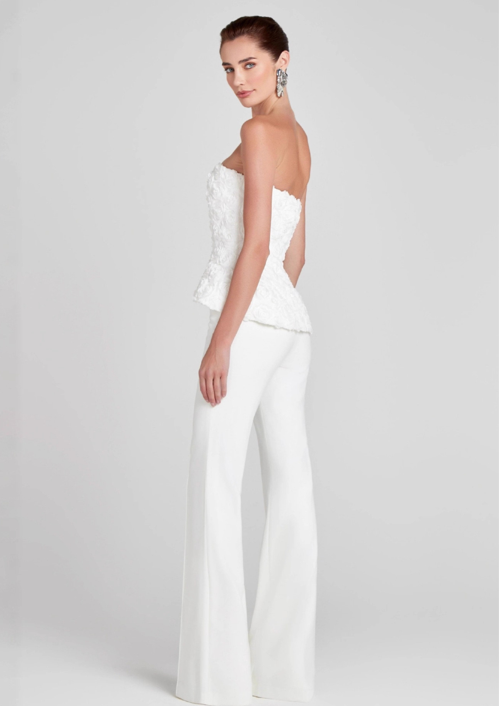 Elysian Rose Flared Jumpsuit Backless Set