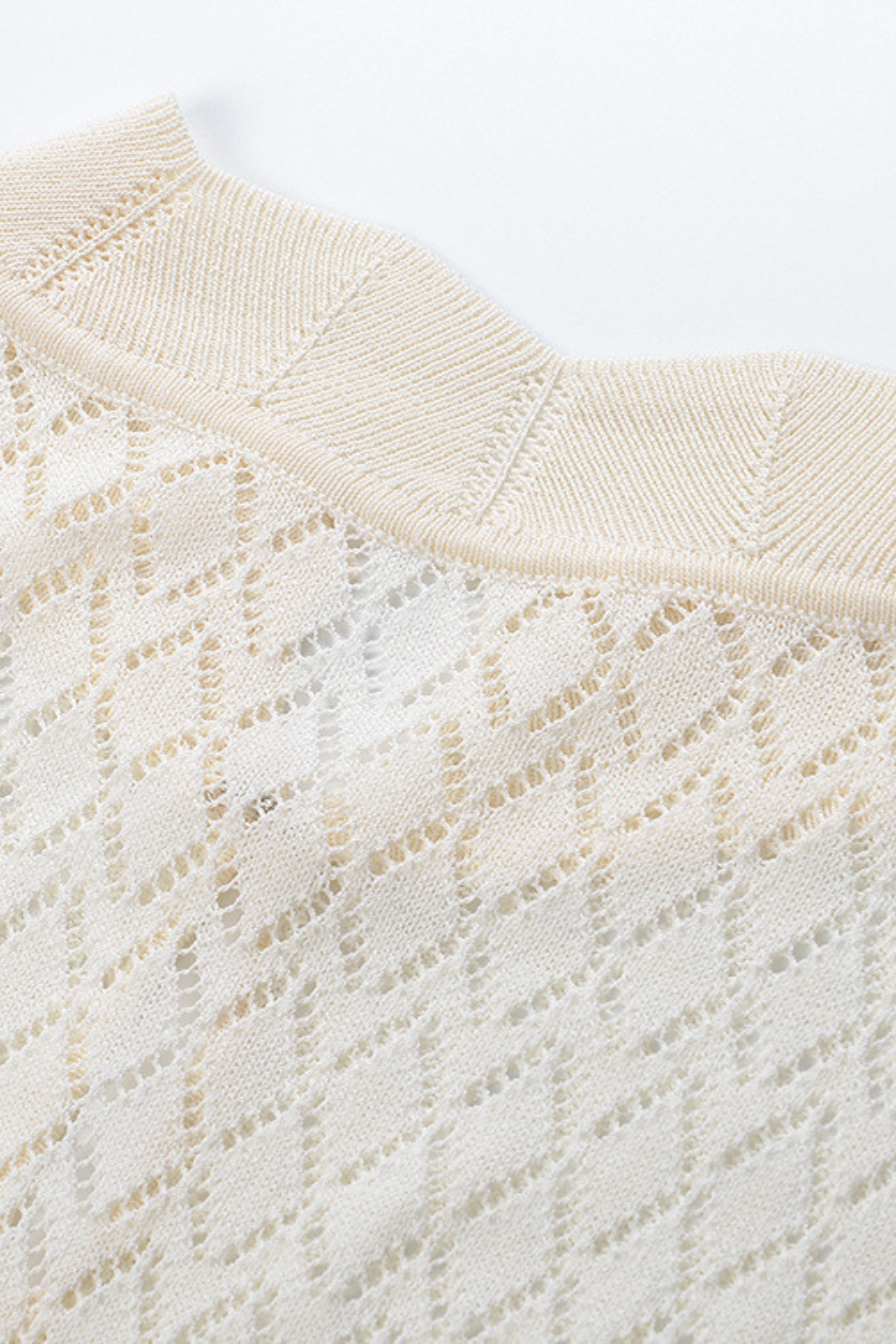 Ivory Luxe Weave Crochet Maxi Dress