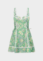 Verdé Muse Lace-Up Mini Dress