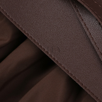 Deep V Neck Cinched Leather Waist Maxi Dress