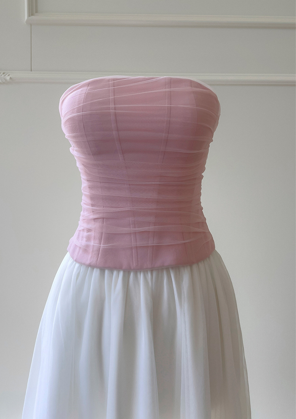 Blush Petal Corset Skirt Set