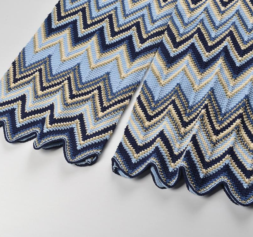 Wave Ice Knit Semi Flare Set