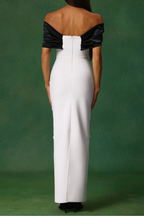 Elegant  Bow One Shoulder  Maxi Dress