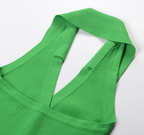 Lemon Halter Ice Knit Top