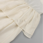 Strapless Chiffon Soft Ruffles Corset Maxi Dress
