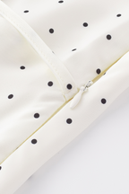 Lily-Retro Charm Polka Dot Satin V Neck Maxi Dress
