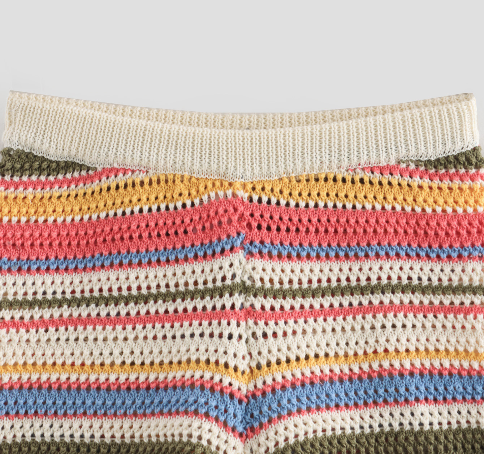 Sunset Stripe Hollow Knit Set