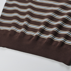 Espresso Stripe Knit Polo Top
