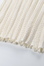 Ivory Luxe Weave Crochet Maxi Dress