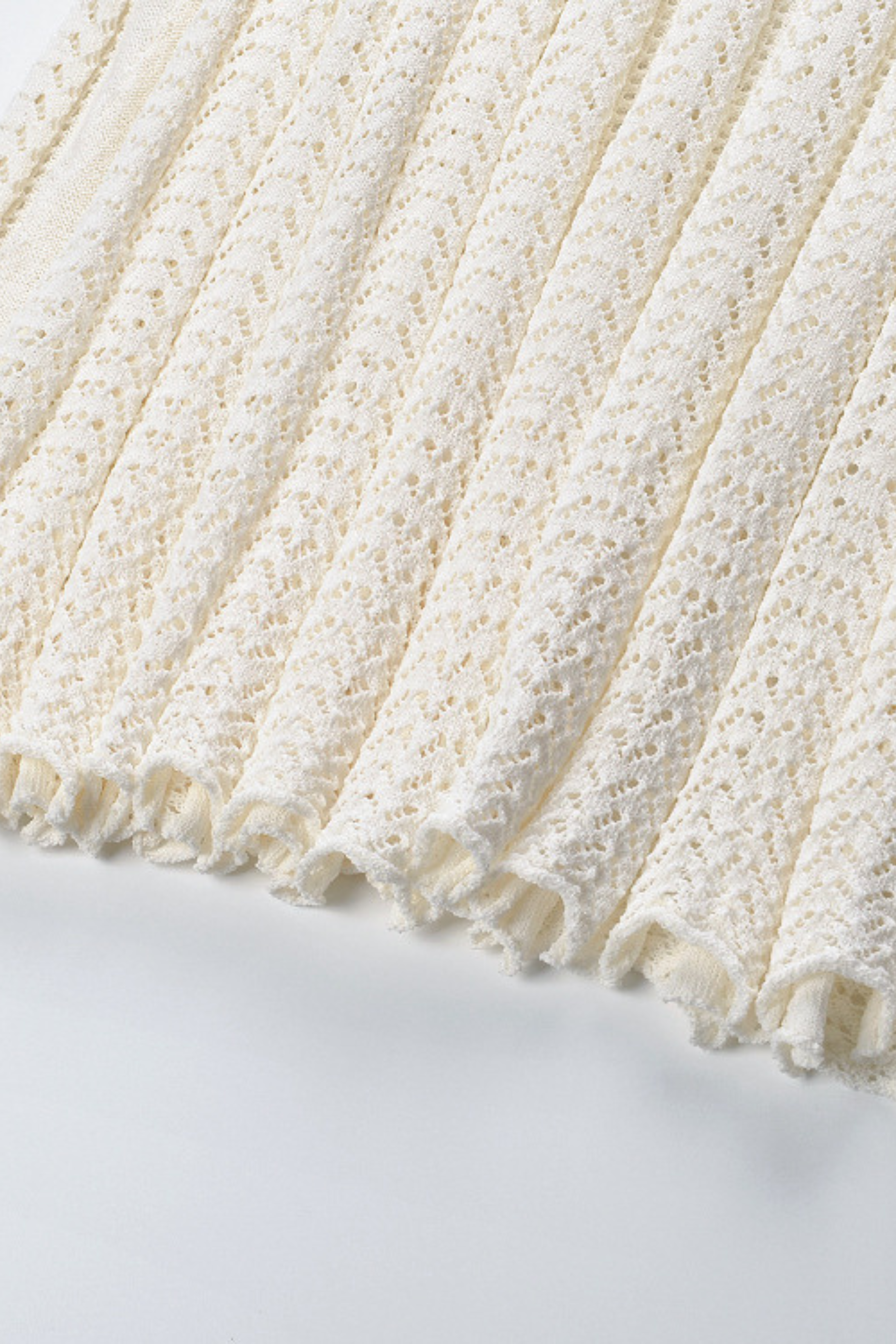 Ivory Luxe Weave Crochet Maxi Dress
