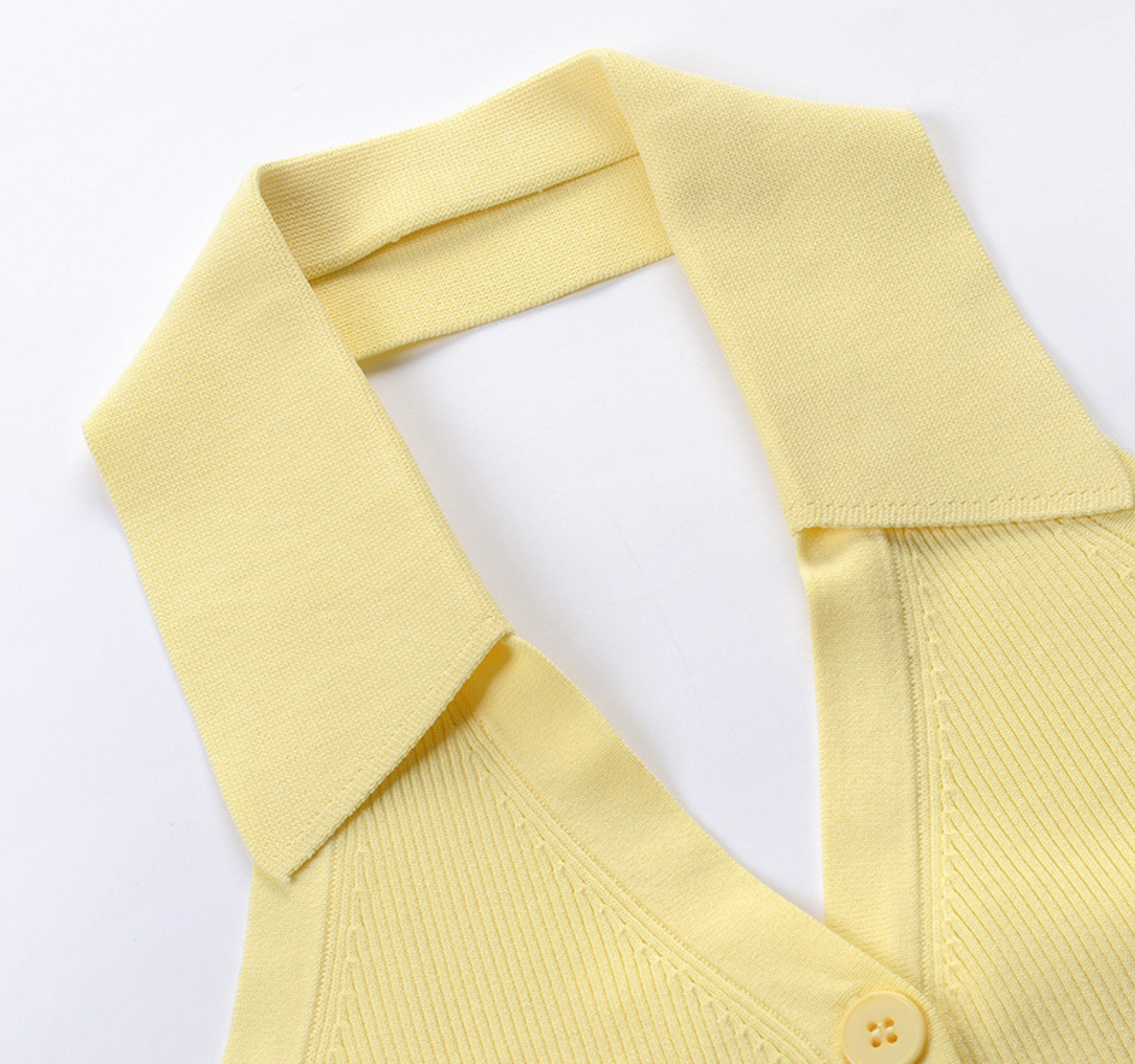 Lemon Halter Ice Knit Top