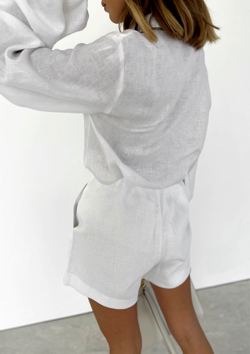 Isla Linen Relaxed Shirt & Shorts Set