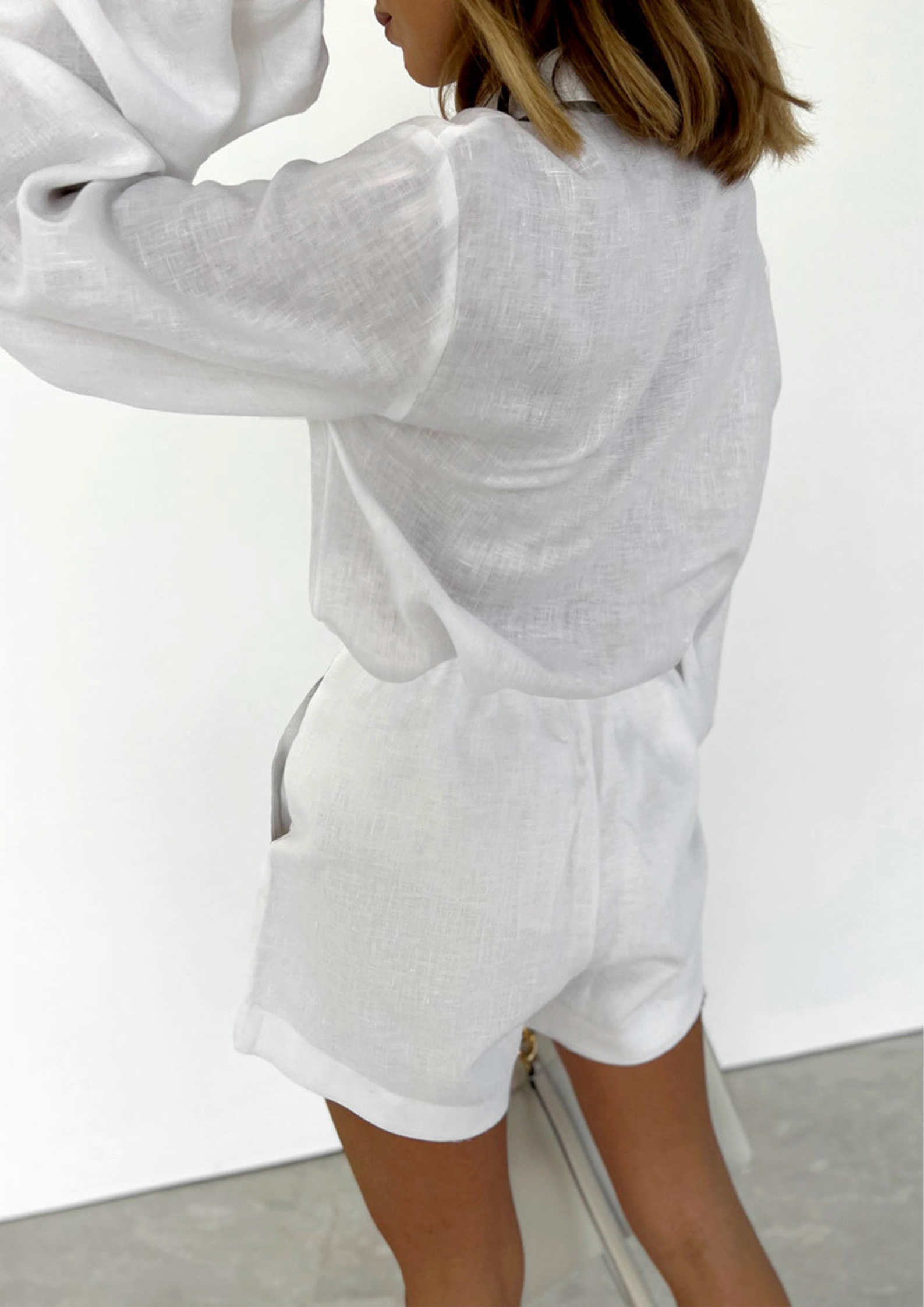 Isla Linen Relaxed Shirt & Shorts Set