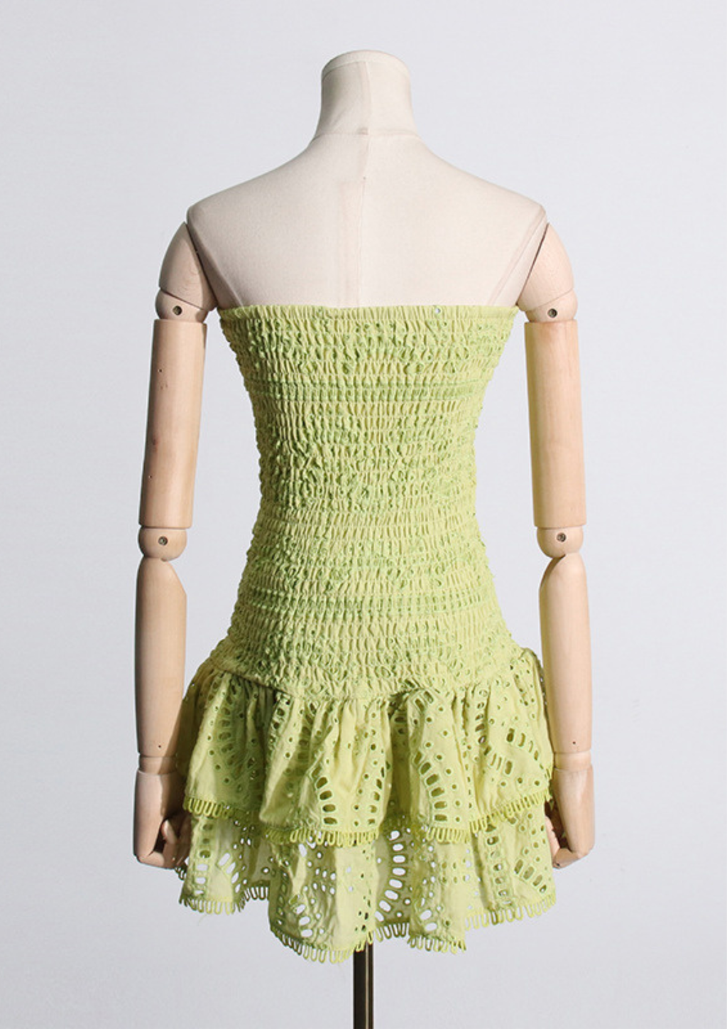 Mila  Embroidered Strapless Mini Dress