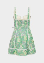 Verdé Muse Lace-Up Mini Dress