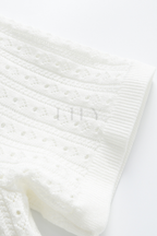 Capri Pearl Viscose knit Hollow Mini Dress