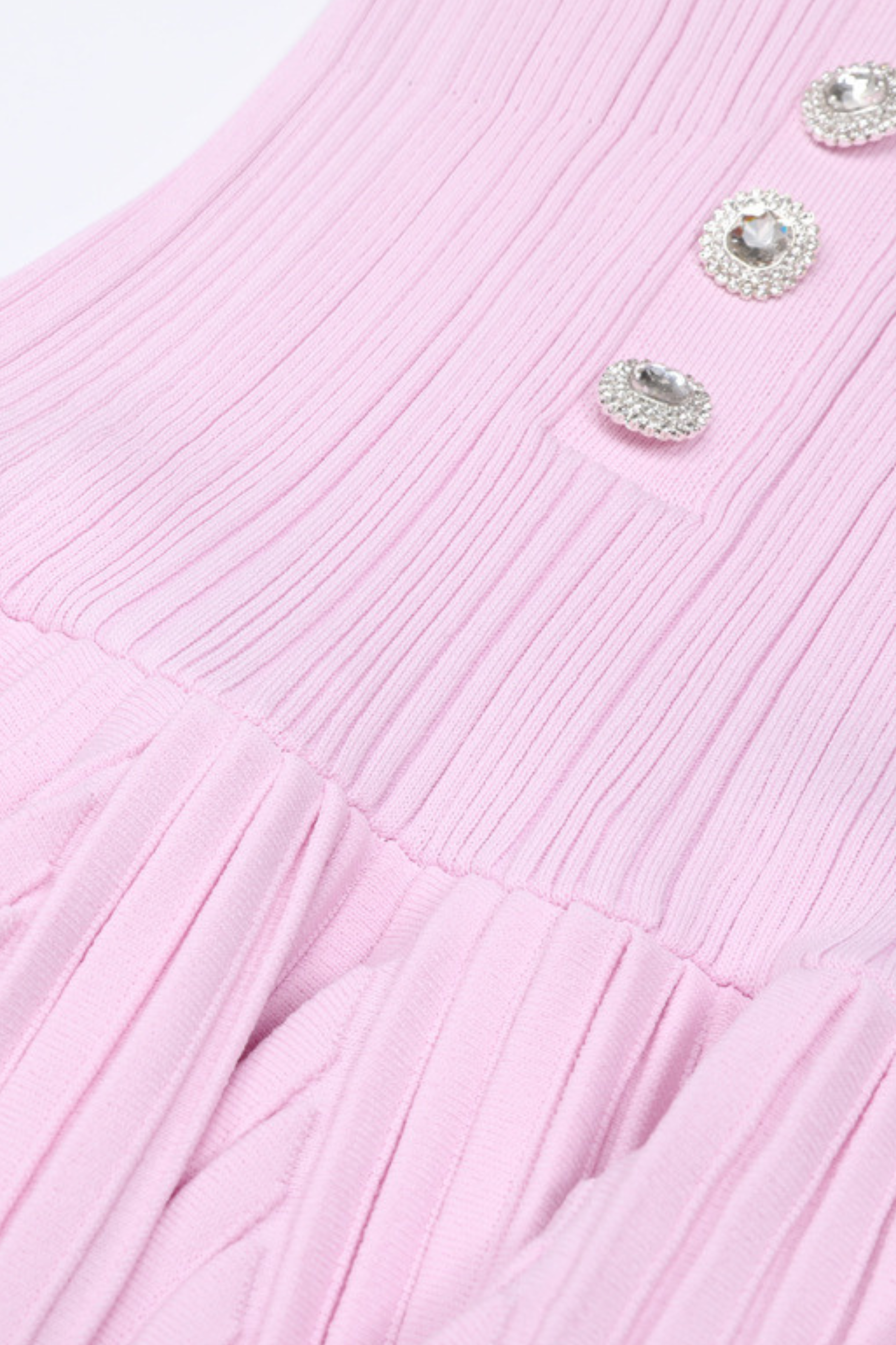 Élise Off Shoulder Crystal Knit Mini dress