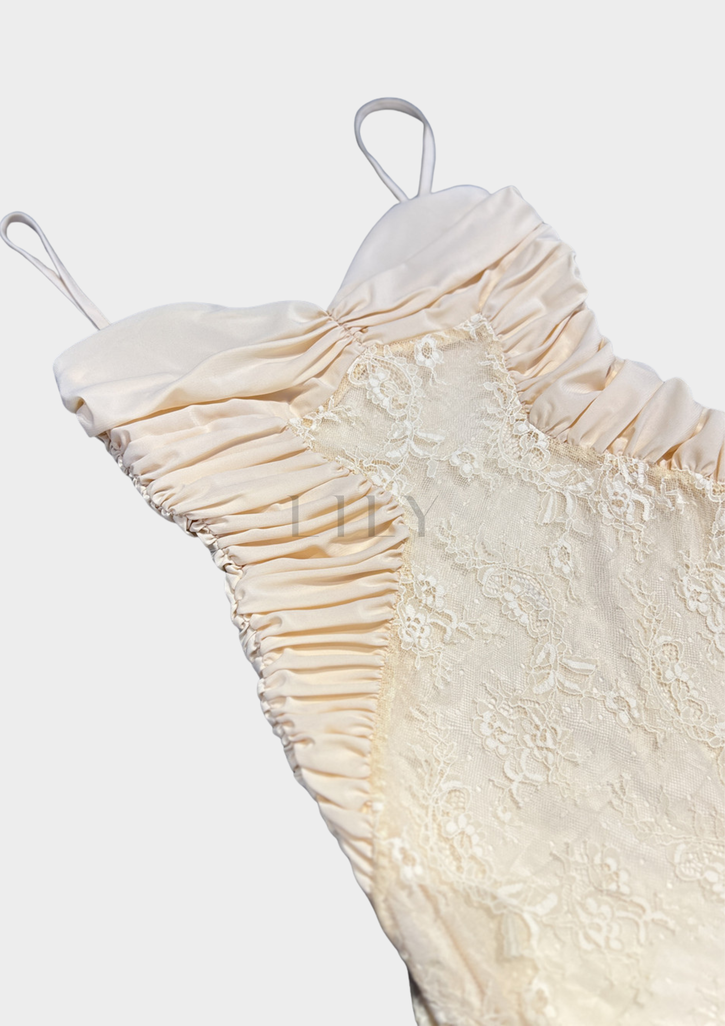 Amelia Apricot Dream Lace Mermaid Dress