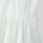 White Floral Bow Mini Dress