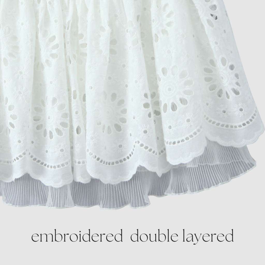 Embroidered Lace Halter Mini Dress