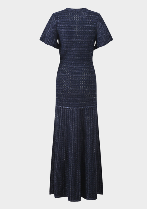 Beaded Elegance Buttoned Maxi Dress