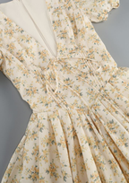 Floral Puff Sleeve Flare Mini Dress