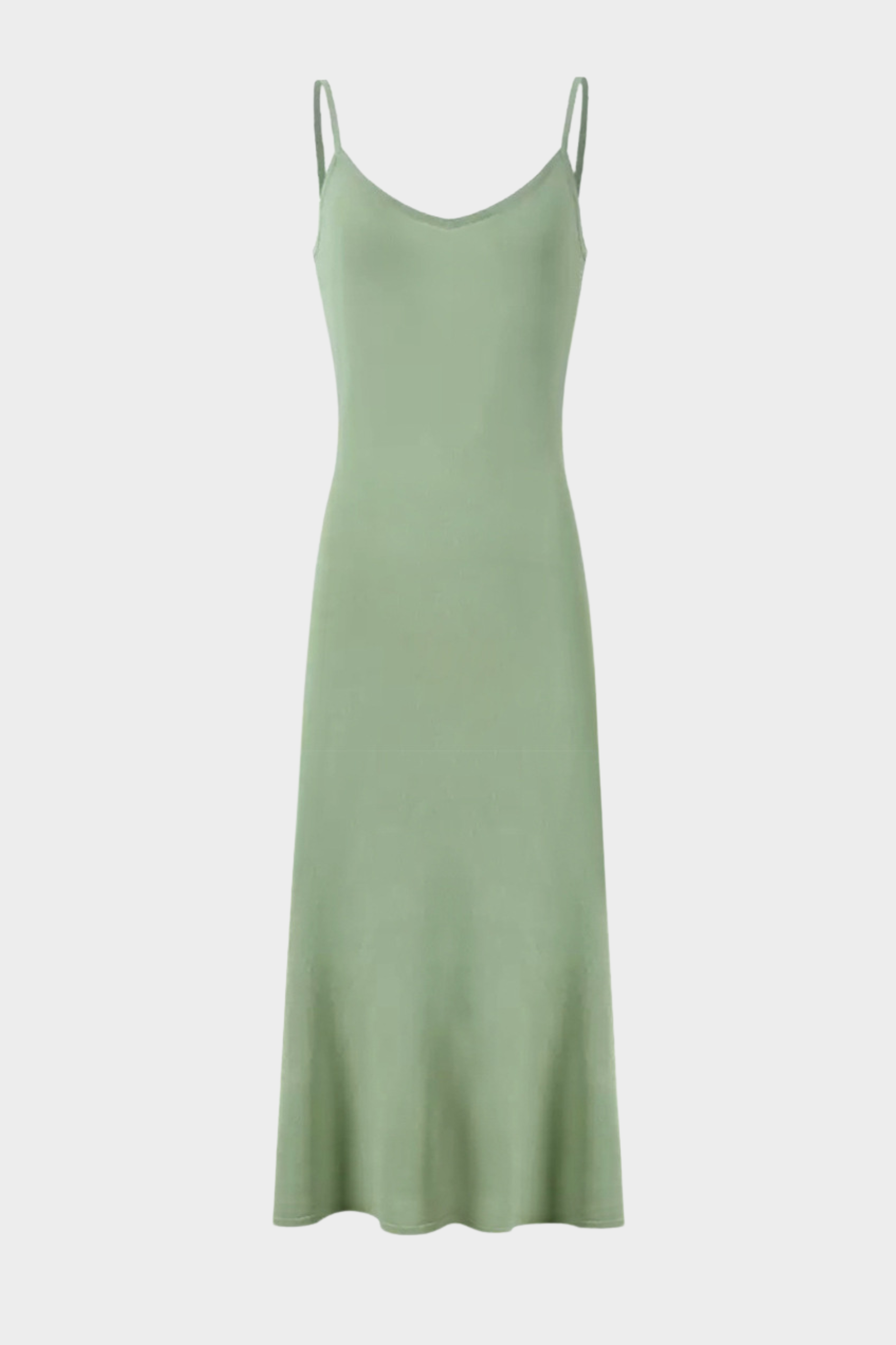 Lily – Silk Knit Pearl Button Suspender Maxi Dress