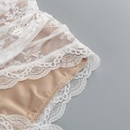Strapless Lace Corset  Drape Mini Dress