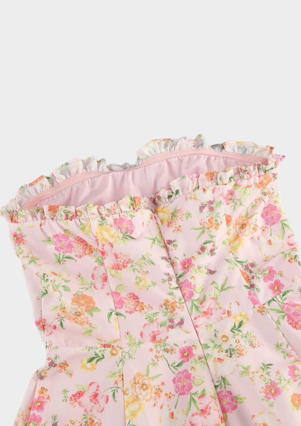 Serena Fishbone Lace Up Maxi Dress – Pink Floral