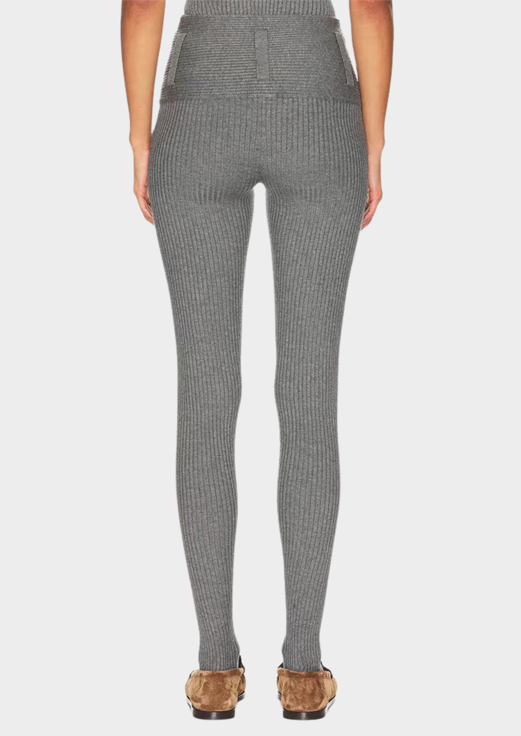 Eliana Wool Ribbed Knit Bodysuit & Legging Adjustable Belt  Set