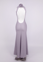 Luna Bloom Halter Backless Maxi Dress