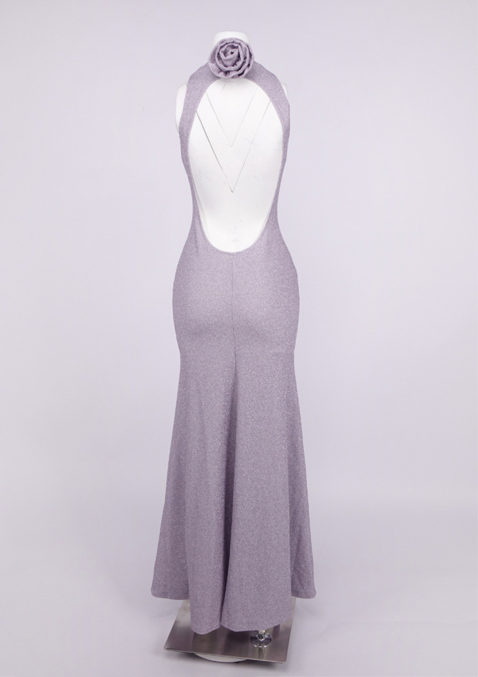 Luna Bloom Halter Backless Maxi Dress