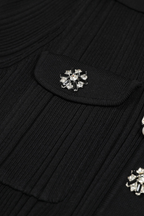 Elegant Gem Viscose Knit Maxi Dress - Short Sleeve