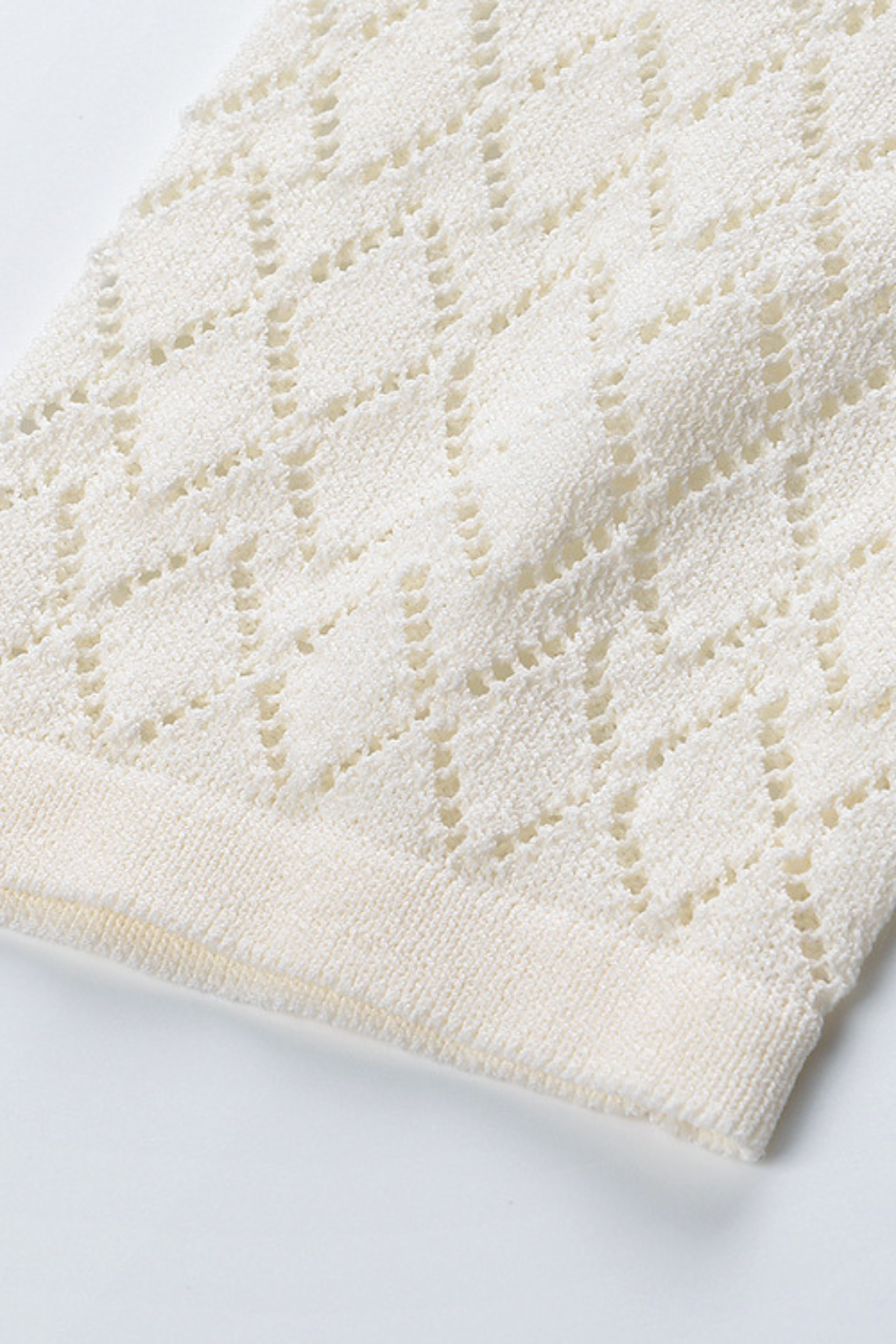 Ivory Luxe Weave Crochet Maxi Dress