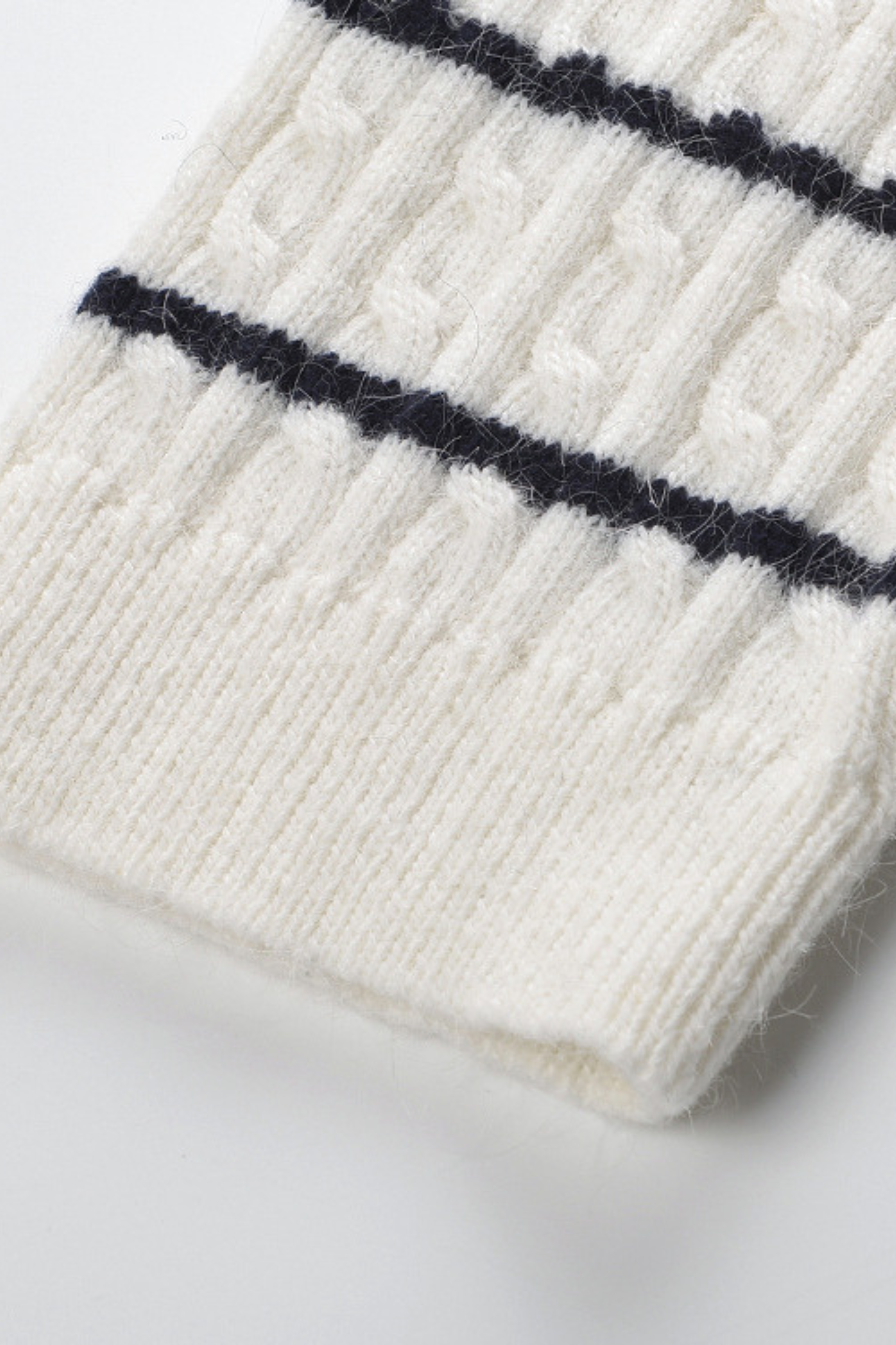 Pearl Striped Jacquard Knit Sweater Top