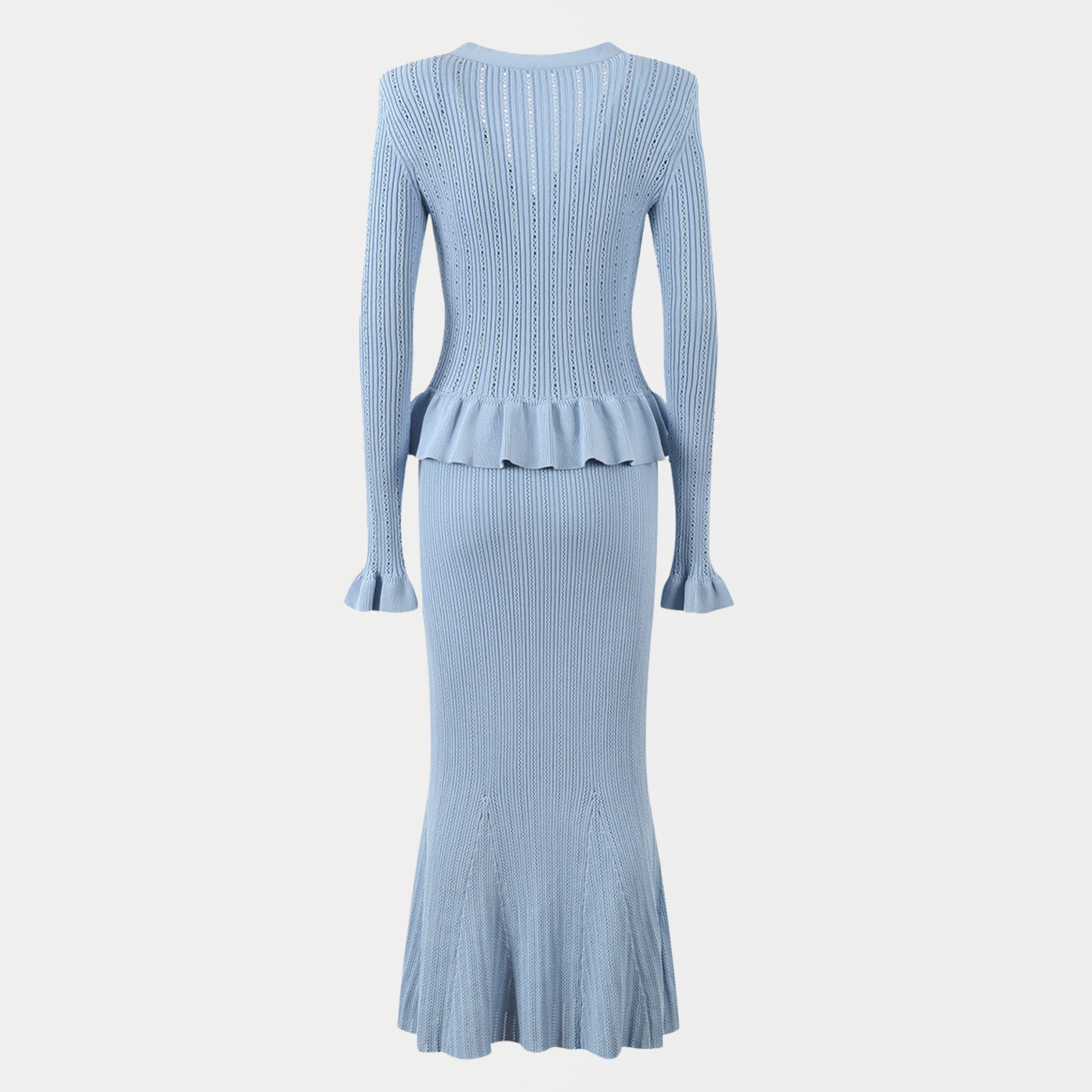 Ivory Charm Ruffle Dress